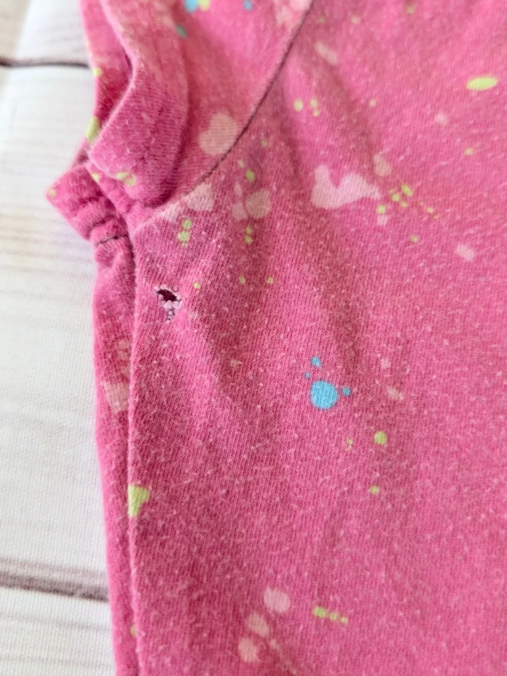 Children's Place Girl's Dress Pink Cotton Blue Butterfly - Medium 7/8 Sequin - Picture 9 of 12